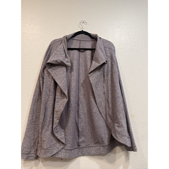 Lululemon Rulu Rally Wrap Jacket Heathered Graphite Purple Rulu Soft Size 8 - Picture 3 of 6